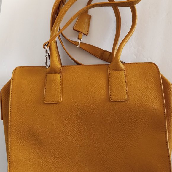 Charming Charlie Mustard Colored Handbag Purse GUC - Picture 3 of 9